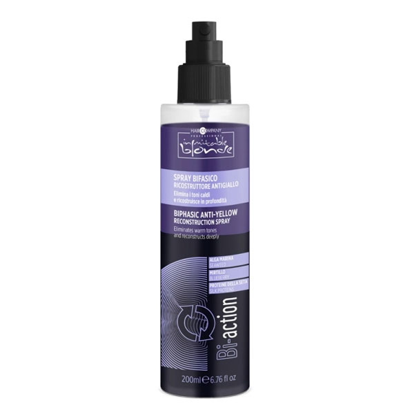 Hair Company Inimitable Blonde Biphasic Anti-Yellow Reconstruction Spray 200ml - spray reconstructor  HC. INIMITABLE BLOND BIPHASIC ANTI-YELLOW RECONST21.80
