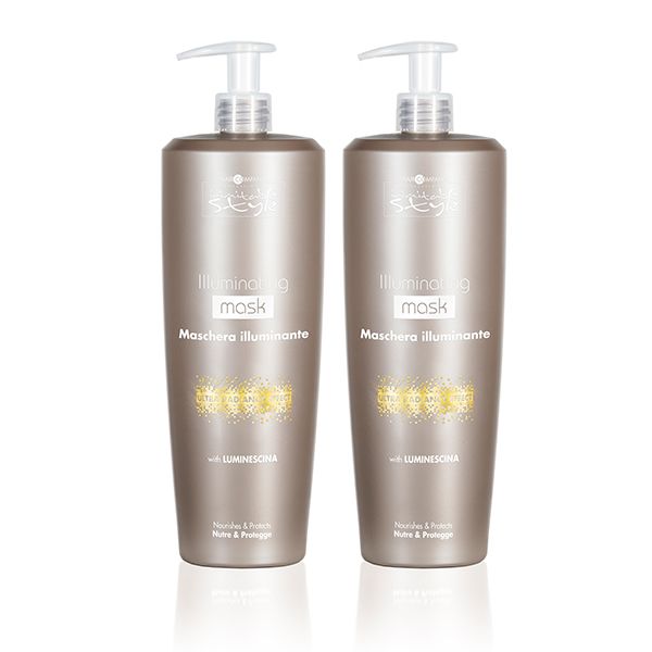 La Luminescina contenida en la mascarilla actúa resaltando el brillo del cabello y produciendo mecho  HC. STYLING ILLUMINATING MASK 1000 ml29.65