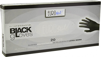 Utillaje CAJA 20 GUANTES LATEX NEGROS T/S