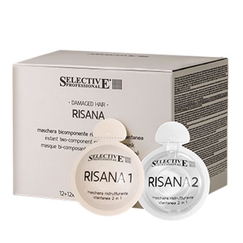 Mascarilla reestructurante instantánea 2 en 1
<br>Envase:  12+12 x 15 ml

<br>Mascarilla bicompon  RISANA MASCARILLA BIFASE 12-12x15ml88.50