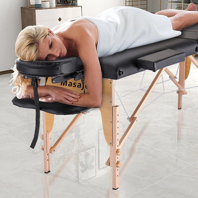 Camillas BLACK PORTABLE ALUMINIUM MASSAGE TABLE (Camilla portátil)