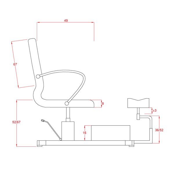 Sillas ASTRA - WHITE PEDICURE SPA CHAIR (SILLA PEDICURA)