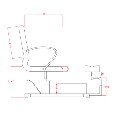 Sillas ASTRA - WHITE PEDICURE SPA CHAIR (SILLA PEDICURA)
